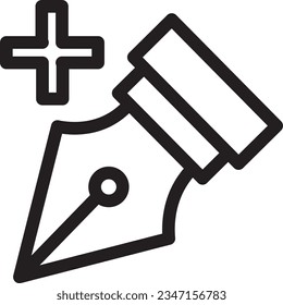 Icono de contorno de la herramienta Pluma