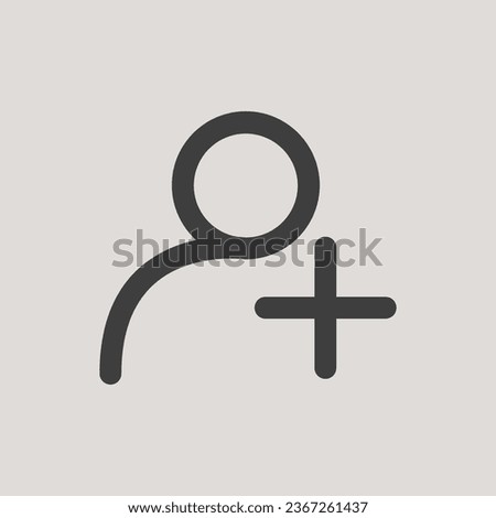 Add People Icon in Simple, Flat and Minimalist Style