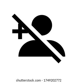 Add people icon. User add off icon vector isolated on white background.