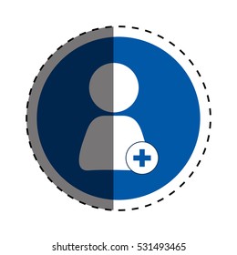 Add people symbol icon vector illustration graphic design