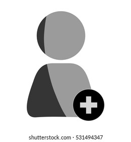 Add people symbol icon vector illustration graphic design