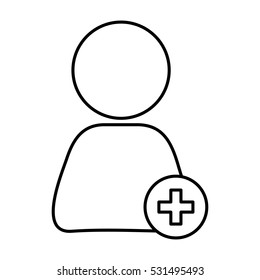 Add people symbol icon vector illustration graphic design