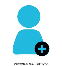 Add people symbol icon vector illustration graphic design
