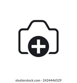 Add photo icon with a camera