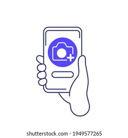 Add photo icon with a phone