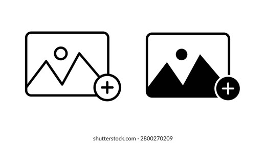 add photo icon set. Vector EPS 10.