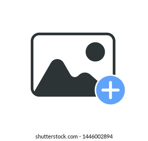 Add photo icon. Vector icon
