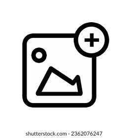 Add photo or image icon. Picture sign. Vector illustration on white background.