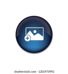 Add photo sign vector button, web design element
