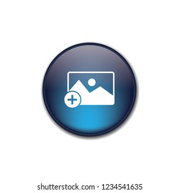 Add photo sign vector button, web design element
