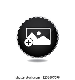 Add photo sign vector button, web design element
