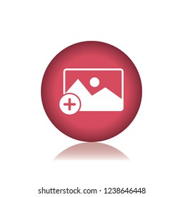 Add photo sign vector button, web design element