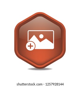 Add photo sign vector button, web design element