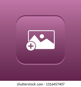 Add photo sign vector button, web design element