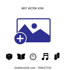 Add photo sign, vector icon