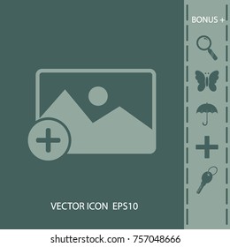 Add photo sign, vector icon