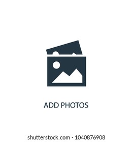 add photos icon. Simple element illustration. add photos concept symbol design from message collection. Can be used for web and mobile.