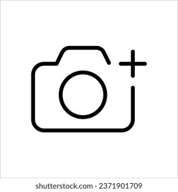 add photos icon. Simple element illustration. add photos concept symbol design on white background