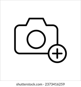 add photos icon. Simple element illustration. add photos concept symbol design on white background