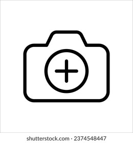add photos icon. Simple element illustration. add photos concept symbol design on white background
