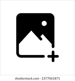 add photos icon. Simple element illustration. add photos concept symbol design on white background