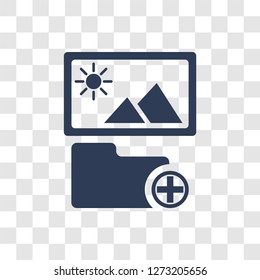 add photos icon. Trendy add photos logo concept on transparent background from General collection