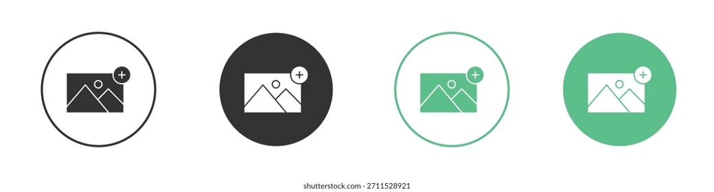 Add photos icon Vector simple flat graphic illustration.