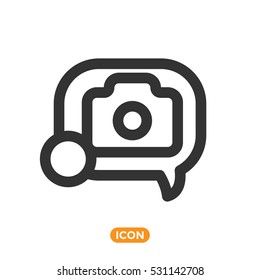 Add Picture to Chat Vector Icon
