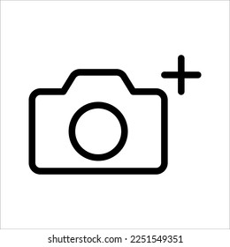 Add picture icon. Upload image. Digital photos. user interface element for app and web. vector illustration on white background