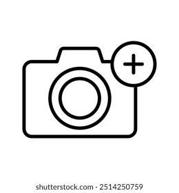 Add picture icon. Upload image. Digital photos. user interface element for app and web color editable