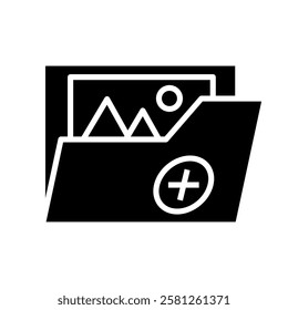 Add picture icon in white background