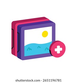 Add Picture Vector style icon. Eps 10 file