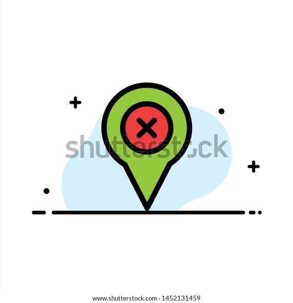 Add, Pin, Location, Map  Business Flat Line\
Filled Icon Vector Banner\
Template