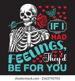 Add a playful edge to your Valentine’s Day with our Skeleton Valentine’s Day T-shirt! Perfect for those who love a touch of gothic charm, this shirt combines romance with a spooky vibe. Crafted .