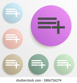 add playlist badge color set. Simple glyph, flat vector of web icons for ui and ux, website or mobile application