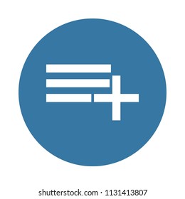 add playlist icon in Badge style  on white background
