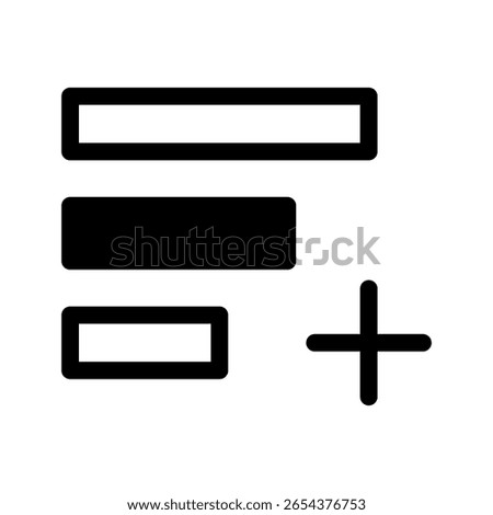 Add To Playlist Icon Vector Symbol Design Illustration