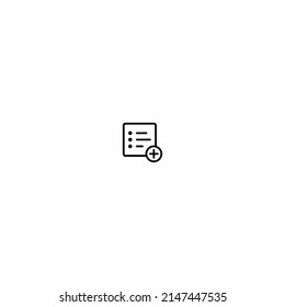 Añadir un icono vectorial de lista de reproducción, símbolo del álbum de música. Diseño sencillo y plano para aplicaciones web o móviles