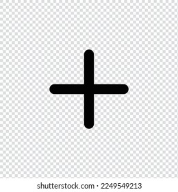 Add, plus filled icon in transparent background, basic app and web UI bold line icon, EPS10