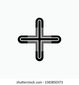 Add, Plus Icon. Cross, Increase. Ambulance, Medical Support. Math, Positive Symbol for Design, Presentation, Website or Apps Elements - Vector.  