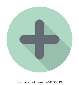 Add plus icon in flat style