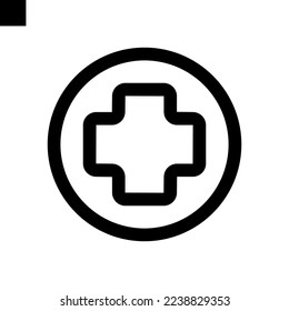 add plus icon solid style vector