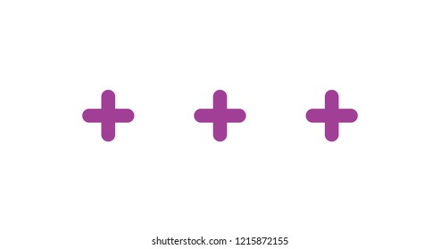 Add plus item in line art vector icon for apps and websites, vector illustration.