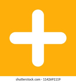 Add, plus, positive icon, stock vector illustration, EPS10.
