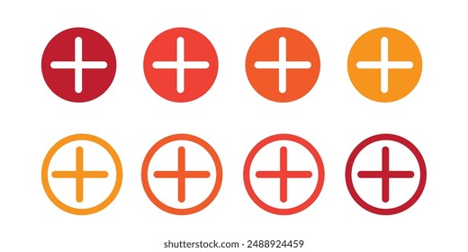 add plus sign icon illustration design, icon set