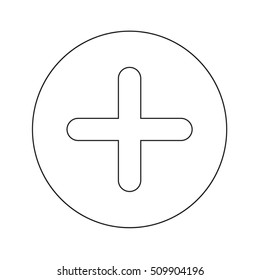 add plus sign icon illustration design