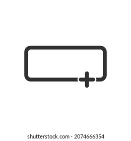 add or plus square button icon sign symbol. web or app button. Stock vector illustration isolated