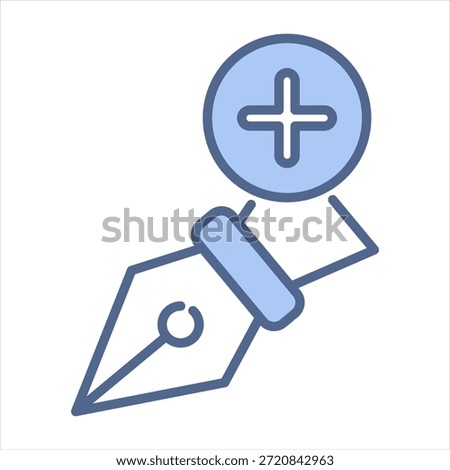 Add Point Blue Icon Style Collection