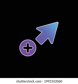 Add Pointer blue gradient vector icon