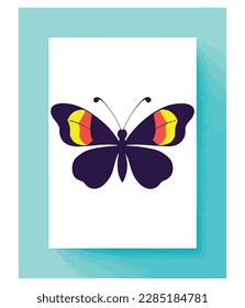 Add a pop of color to your project with this stunning colorful butterfly vector art. Perfect for nature-themed designs, coloring books, and more. High-quality and easily editable. Get yours now